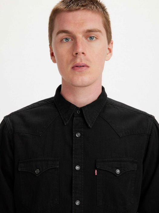 Levi's Мужская Рубашка Чёрная Regular [3]