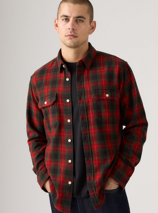Levi's Мужская Рубашка Rosu/Verde Regular [2]