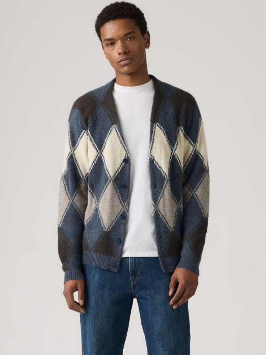 Levi's Мужской Кардиган Синий/Белый Relaxed [1]