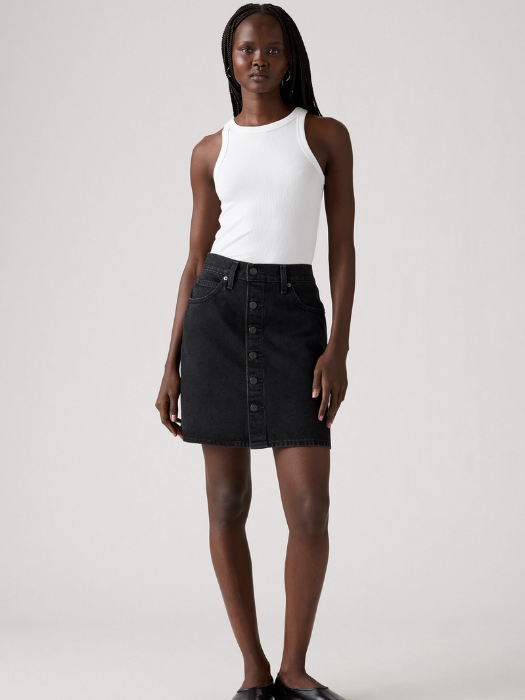 Levi's Fusta Gri Inchis Mid Rise Femei [1]