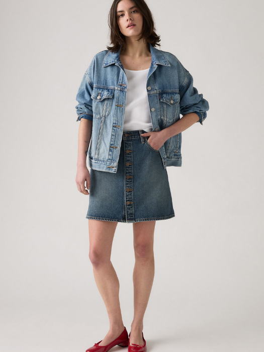 Levi's Fusta Navy Mid Rise Femei [4]