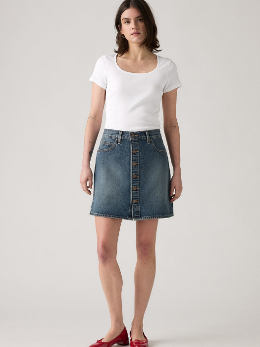 Levi's Fusta Navy Mid Rise Femei [1]