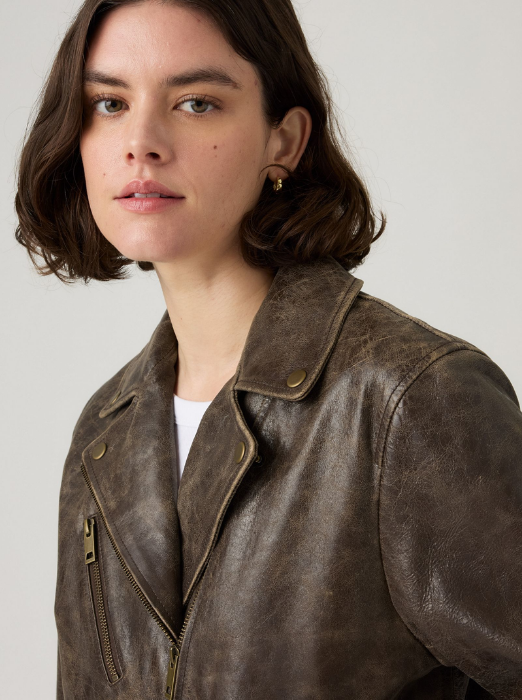 Levi's Женская Куртка Коричневая Slim [3]