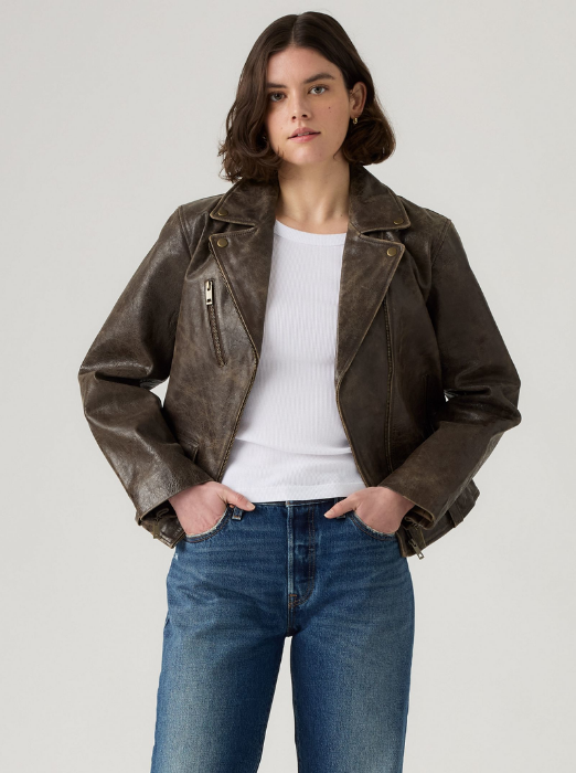 Levi's Женская Куртка Коричневая Slim [1]