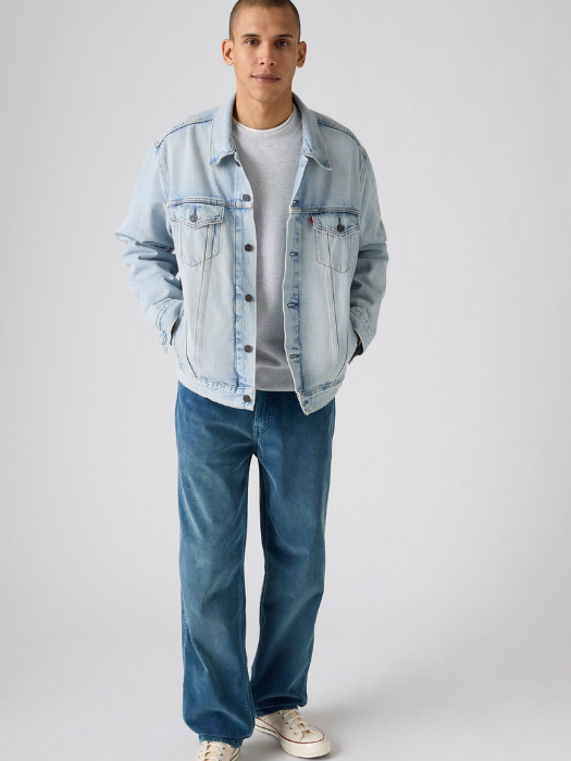 Levi's Pantaloni Blue Loose Straight Barbati [4]