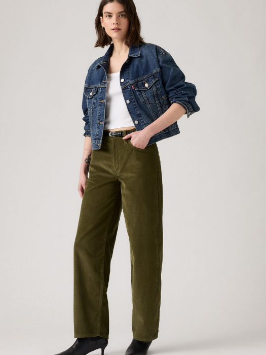 Levi's Женские Брюки Хаки Baggy [4]