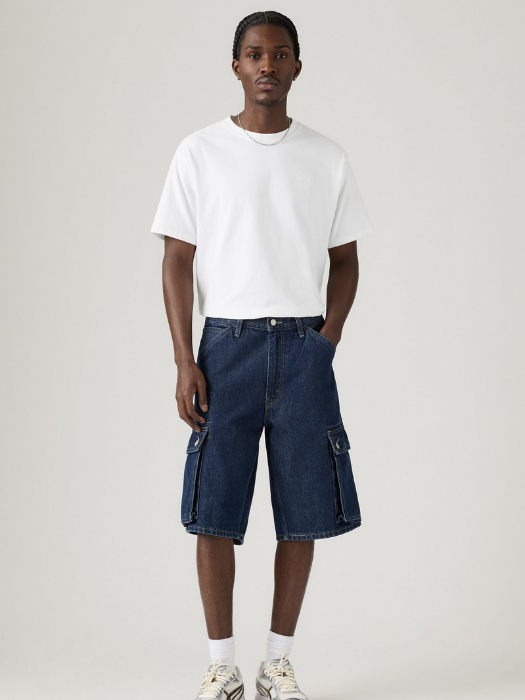 Levi's Pantaloni Scurti Albastri Baggy Barbati [4]