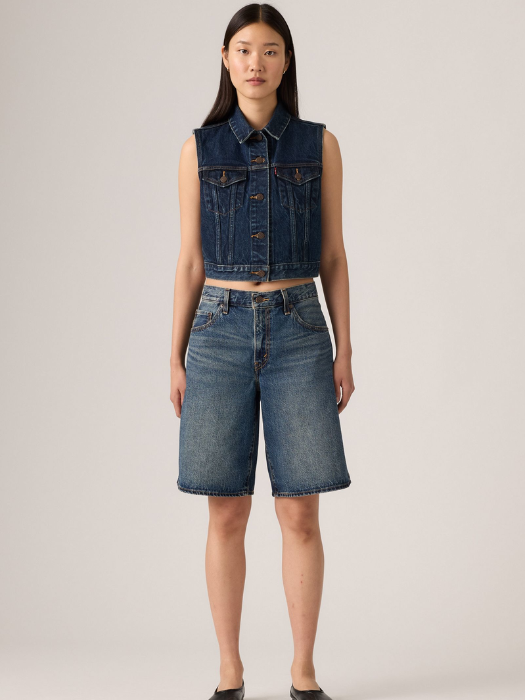 Levi's Pantaloni Scurti Albastri Baggy Femei [1]