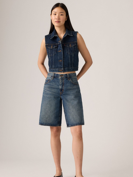 Levi's Pantaloni Scurti Albastri Baggy Femei [4]