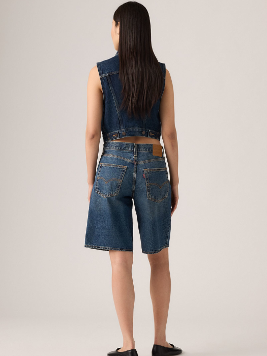 Levi's Pantaloni Scurti Albastri Baggy Femei [3]