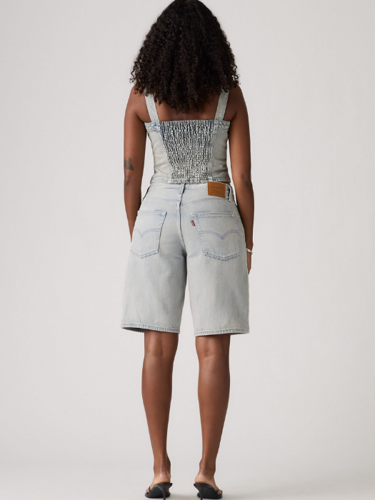 Levi's Pantaloni Scurti Albastri Deschisi Baggy Femei [2]