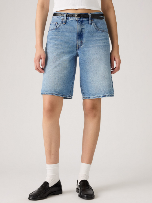 Levi's Pantaloni Scurti Albastri Deschisi Baggy Femei [4]