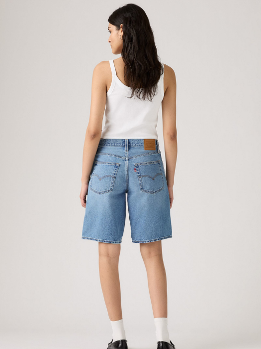 Levi's Pantaloni Scurti Albastri Deschisi Baggy Femei [2]
