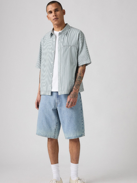 Levi's Pantaloni Scurti Albastri Deschisi Baggy Barbati [1]