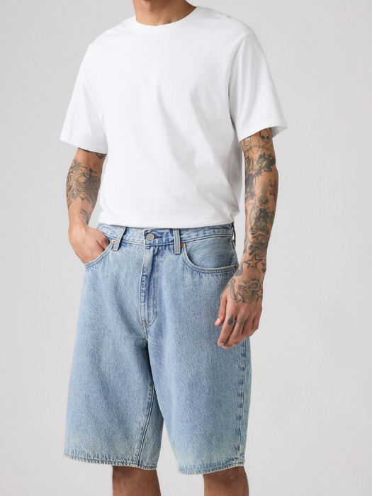 Levi's Pantaloni Scurti Albastri Deschisi Baggy Barbati [4]