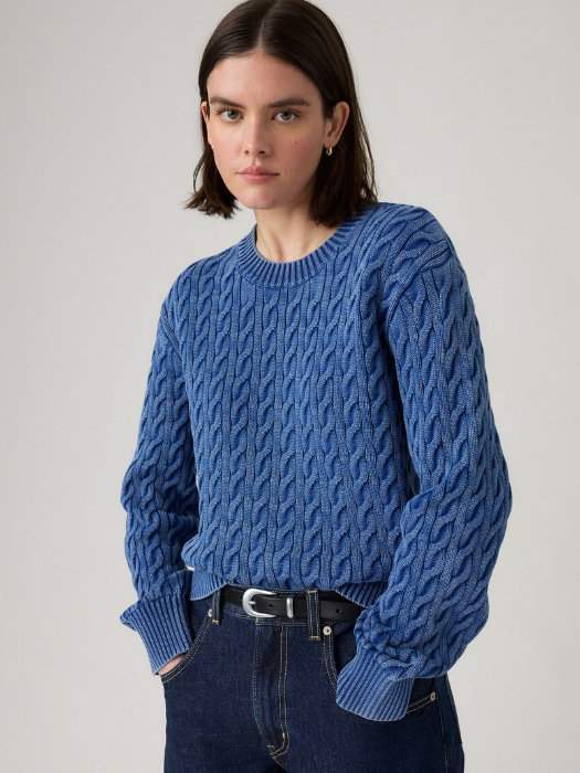 Levi's Pulover Blue Relaxed Femei [3]