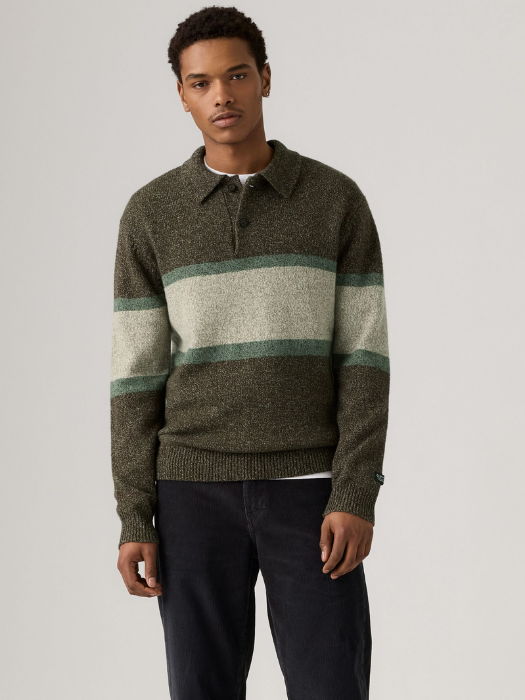 Levi's Pulover Cafeniu/Verde Relaxed Barbati [1]