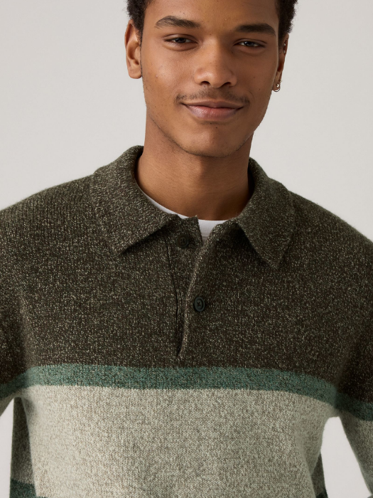 Levi's Pulover Cafeniu/Verde Relaxed Barbati [3]