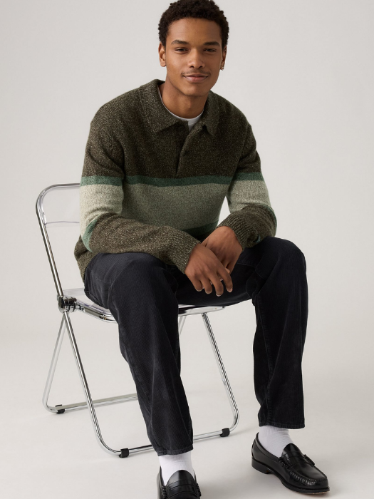 Levi's Pulover Cafeniu/Verde Relaxed Barbati [2]