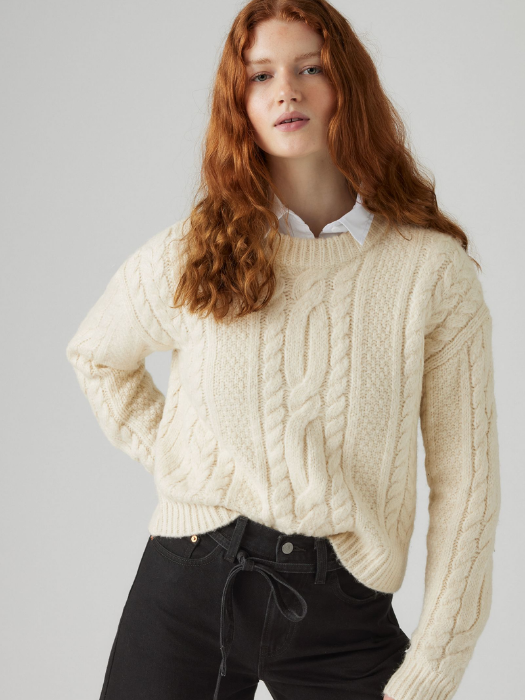 Levi's Женский Свитер Кремовый Regular [2]
