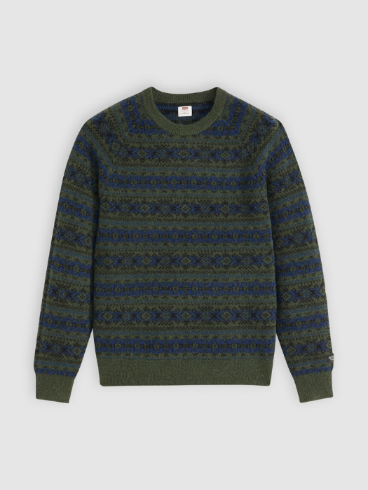 Levi's Мужской Свитер Verde/Albastru Relaxed [6]