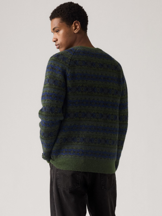 Levi's Мужской Свитер Verde/Albastru Relaxed [4]