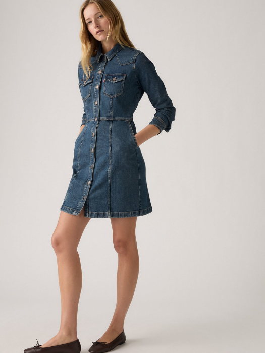 Levi's Rochie Haki  Femei [2]