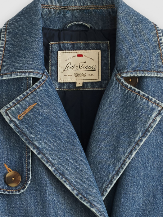Levi's Trench Albastru Relaxed Femei [5]