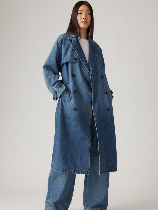 Levi's Trench Albastru Relaxed Femei [1]