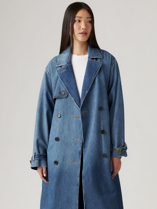 Levi's Trench Albastru Relaxed Femei [2]