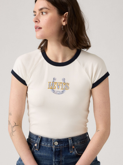 Levi's Женская Футболка Белая Slim [2]