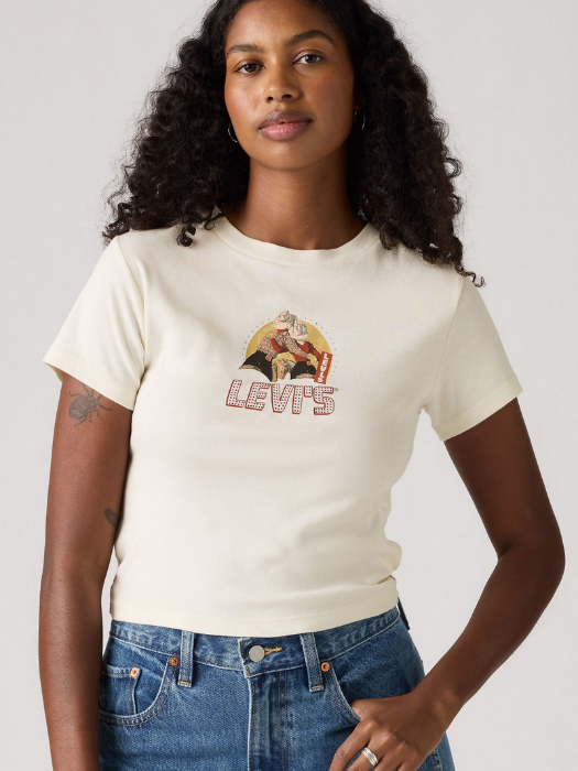 Levi's Женская Футболка Белая Slim [2]