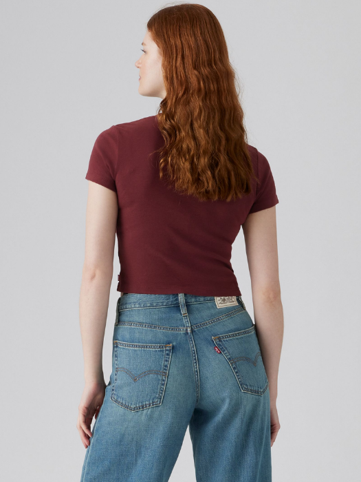 Levi's Tricou Rosu Visiniu Slim Femei [4]