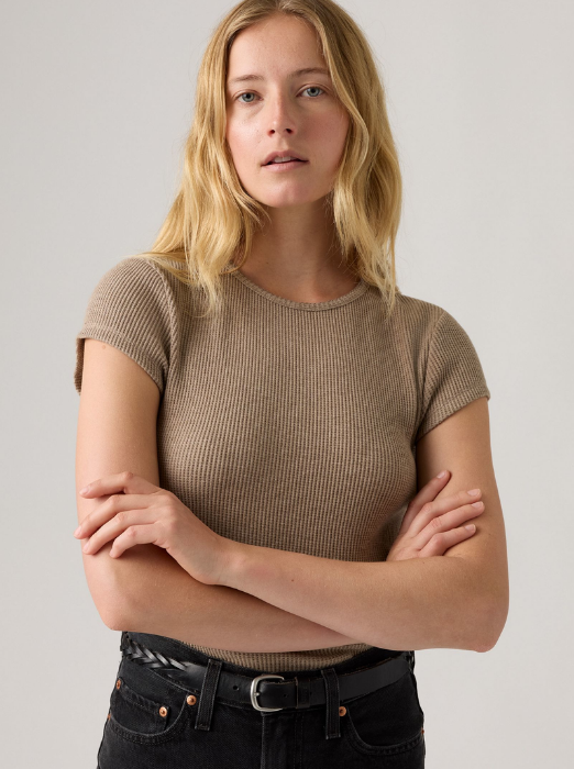 Levi's Tricou Cafeniu Slim Femei [2]