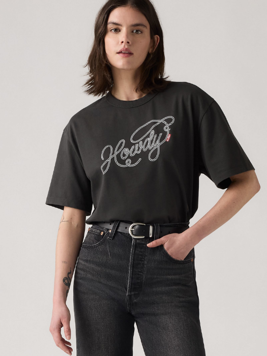 Levi's Женская Футболка Чёрная Regular [3]
