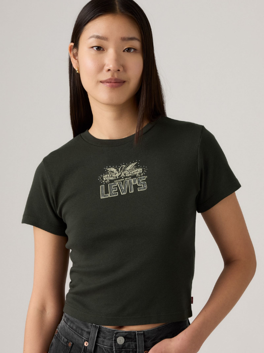 Levi's Tricou Negru Slim Femei [2]