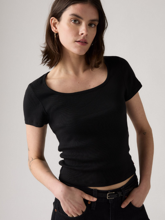Levi's Tricou Negru Slim Femei [2]