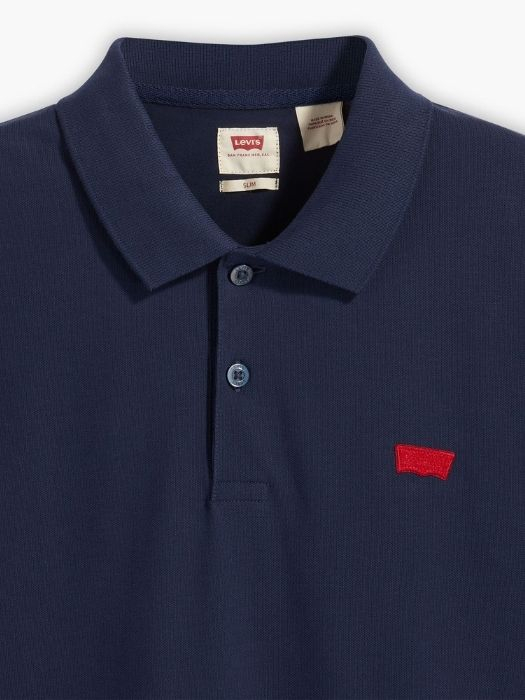 Levi's Мужское Поло С Длинным Рукавом темно-синее Regular [5]