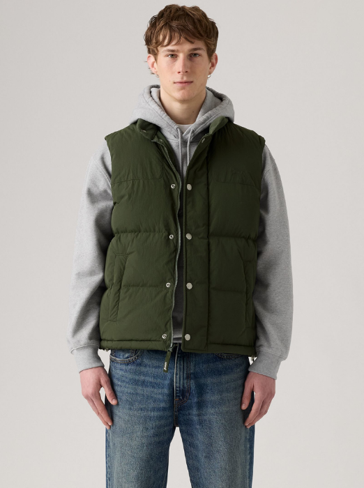 Levi's Мужской Жилет Зелёный Regular [1]