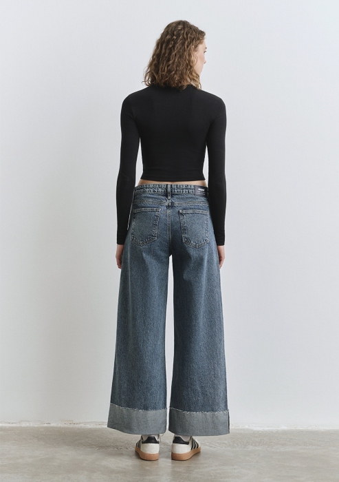 Mavi Blugi Dark Used Emilia Wide Leg Femei [6]