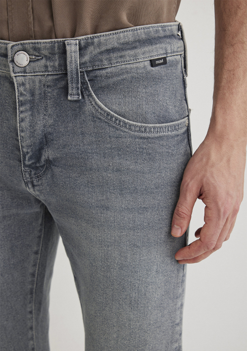 Mavi Blugi Gri Deschis Bottom Skinny Barbati [5]