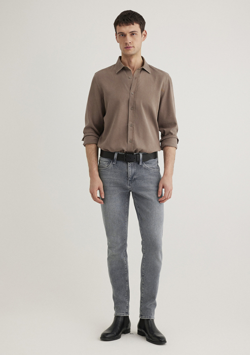Mavi Blugi Gri Deschis Bottom Skinny Barbati [2]