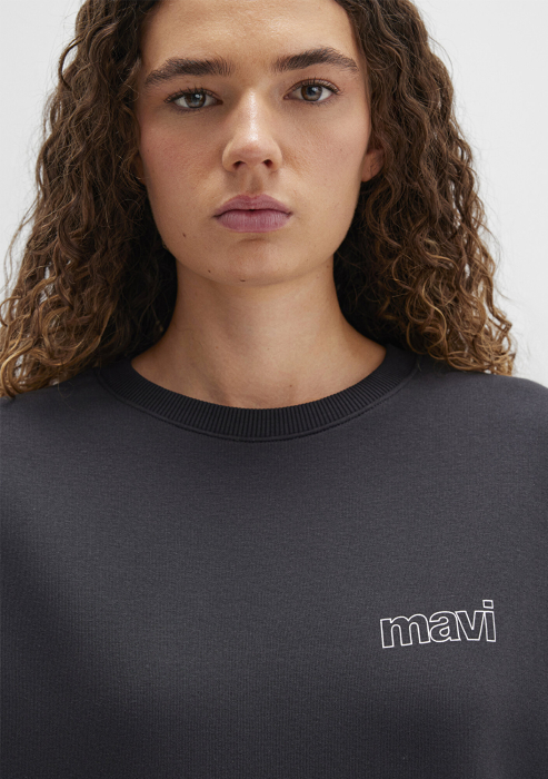 Mavi Bluza Gri Inchis Loose Femei [6]