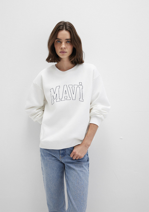 Mavi Bluza Alba Loose Femei [3]