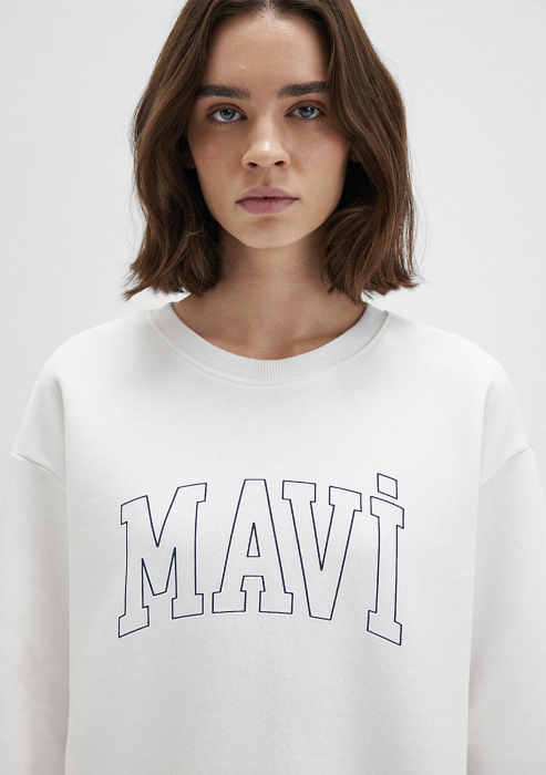 Mavi Bluza Alba Loose Femei [6]