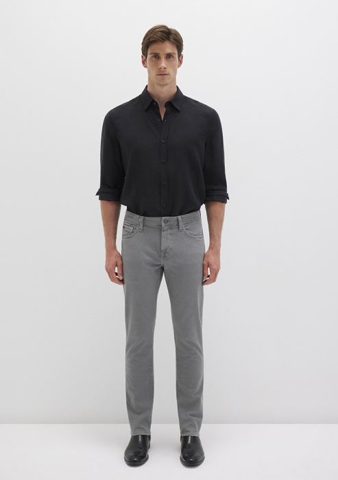 Mavi Pantaloni Gri Slim Straight Barbati [3]