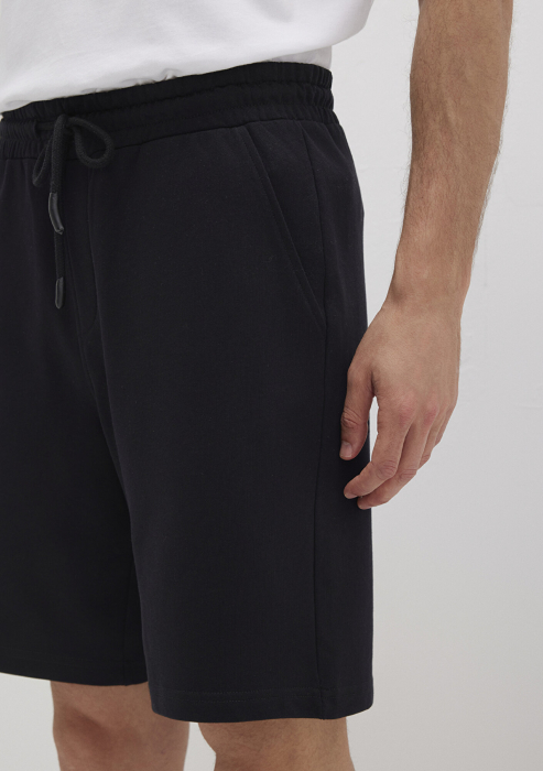 Mavi Pantaloni Scurti Negri Slim Straight Barbati [6]