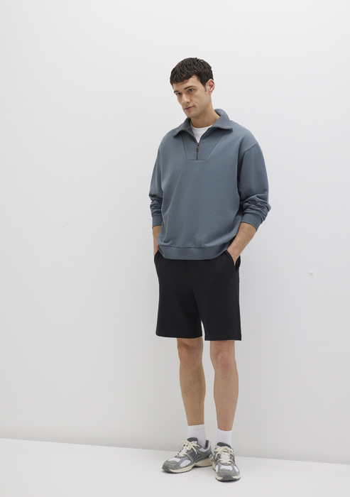 Mavi Pantaloni Scurti Negri Slim Straight Barbati [3]
