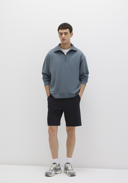 Mavi Pantaloni Scurti Negri Slim Straight Barbati [2]
