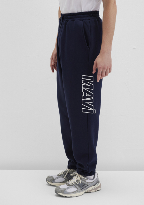 Mavi Pantaloni Navy Loose Barbati [5]